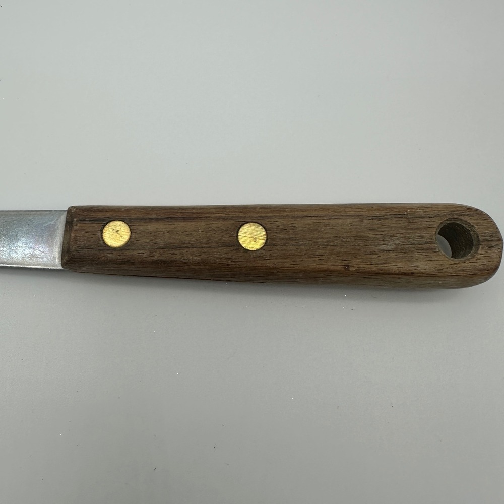 Robinson Stainless USA Meat Carving Fork Wood Handle Vintage 12 Inch 2 Tine - Picture 5 of 8
